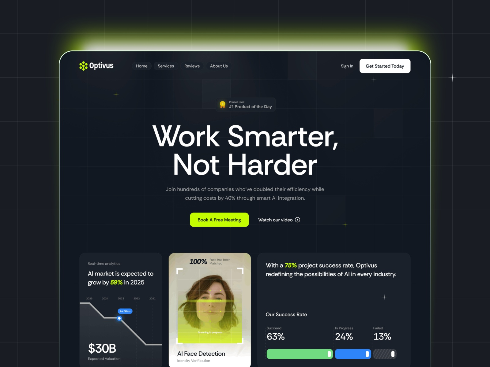 Optivus AI Platform Mockup
